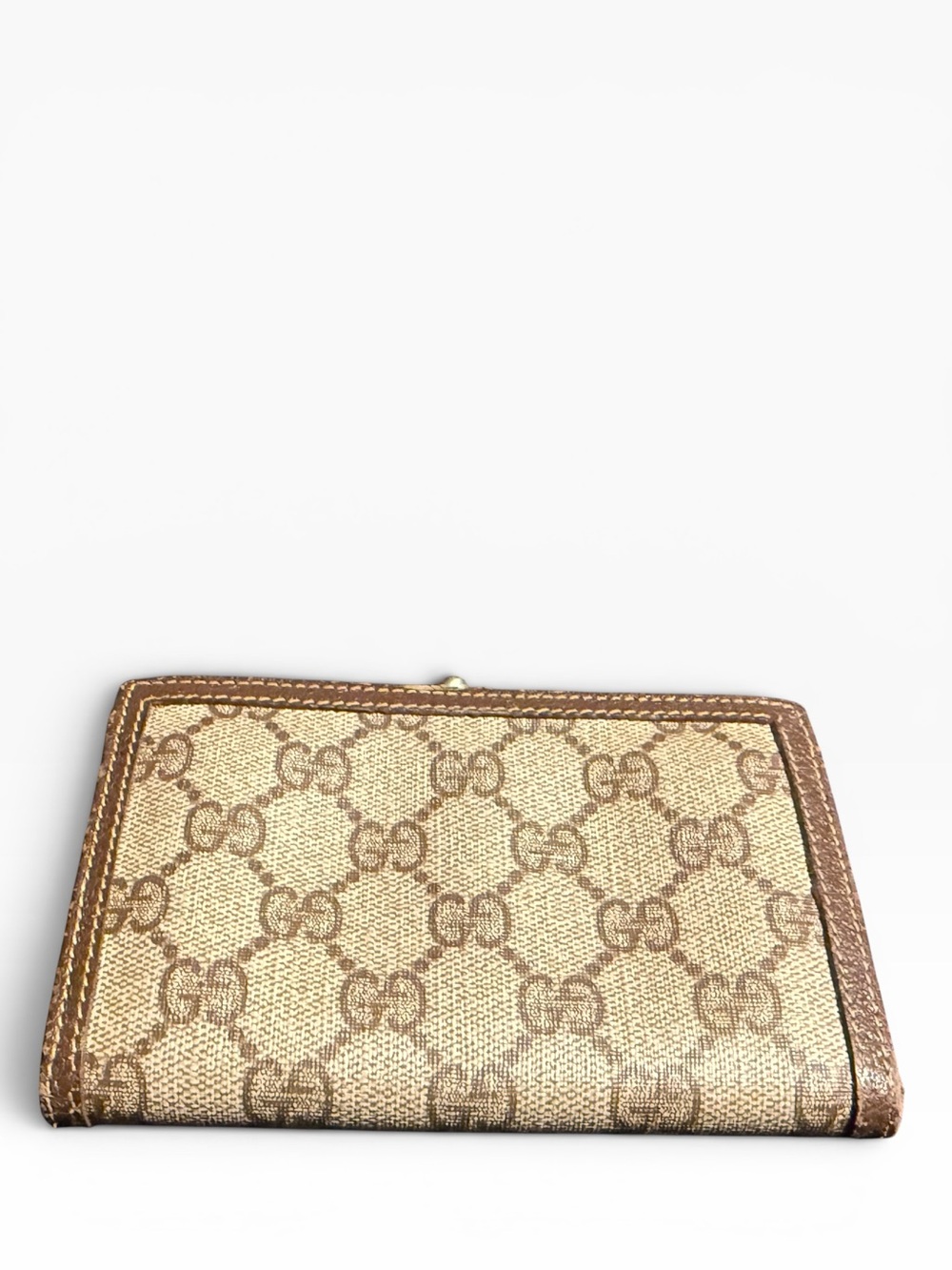 Vintage Gucci Coated Canvas Kisslock Snap Wallet - GUC - Picture 2 of 14